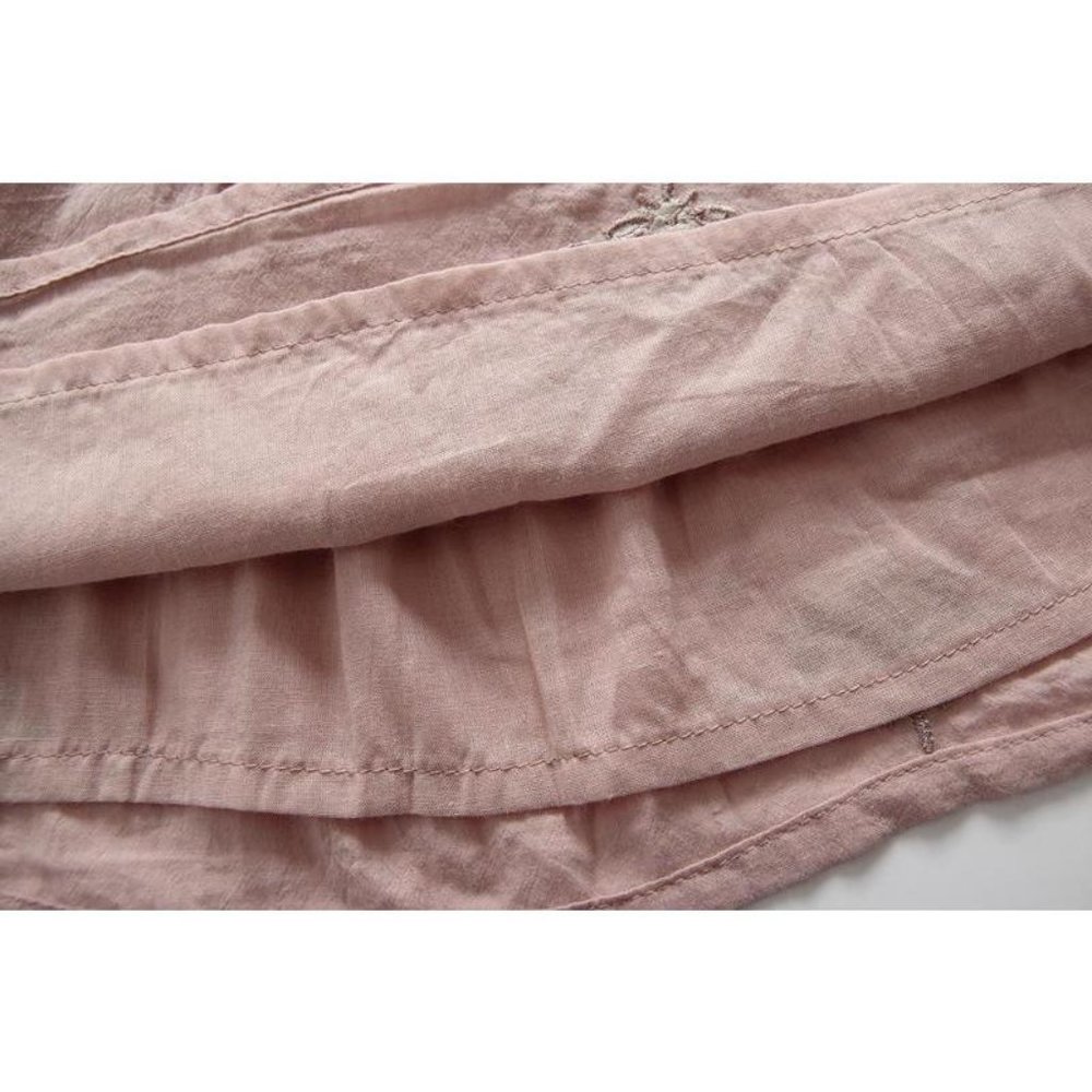 Blush Embroidered Floral Apron dress - Picture 6 of 7